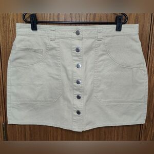 Women's NEW Old Navy Khaki Denim Mini Skirt, Size 14